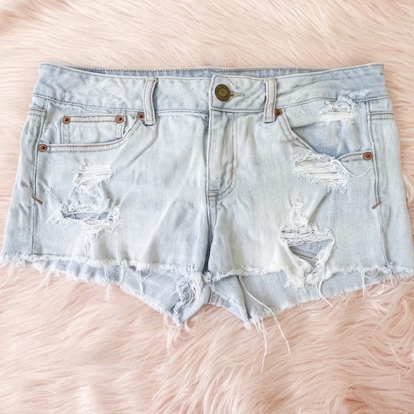American Eagle Outfitters Pants - American Eagle Stretch Jean Shortie Shorts Denim Concert 10 ripped sexy
